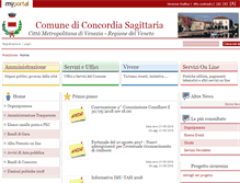 Tablet Screenshot of comune.concordiasagittaria.ve.it